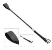 EwToys - Műbőr fekete paskolásra alkalmas lovaglópálca - 45 cm