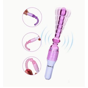 EwToys - Zselés, rózsaszín vibrátoros análsor