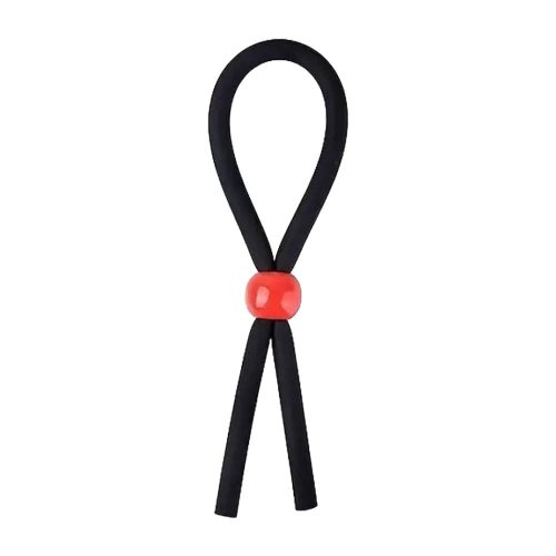 EwToys- szilikon, fekete állítható péniszgyűrű