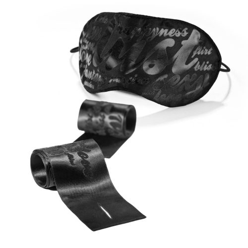 EwToys - Handcuffs & Mask - Fekete elegáns bdsm szett