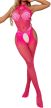EwToys Bodystocking B08 - Neon rózsaszín, neon zöld, fekete necc harisnyaoverall - választható szín