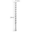 EWtoys Penis plug, dilator- Rozsdamentes húgycsőtágító, bordázott felületű katéter - 6mm