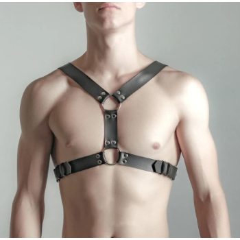   EwToys - Erotikus műbőr férfi hám, állítható méretben 1