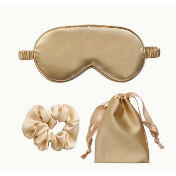   EwToys - Puha szemkötő szett, zsákkal, hajgumival - Zöld/ Bézs