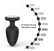  EwToys - Világítós Butt Plug, análdugó többszínű világítással - távirányítóval - 10 rezgési fokozat