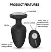  EwToys - Világítós Butt Plug, análdugó többszínű világítással - távirányítóval - 10 rezgési fokozat