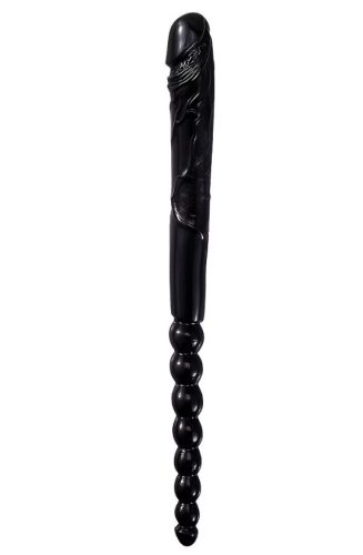 Fekete dupla dildó, kétvégű páros dildó 48 cm - EwToys