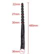 Fekete dupla dildó, kétvégű páros dildó 48 cm - EwToys