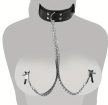EwToys - Nyakörv mellcsipeszekkel választható színben - piros/fekete