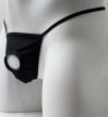 EwToys - Férfi nyitott fekete/piros tanga - egy méret - választható szín