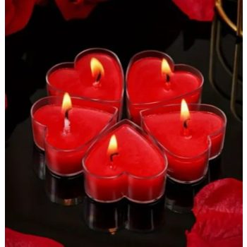   EwToys - BDSM gyertya - Szív/kör - Piros, rózsaszín, lila színben 1db./csomag 