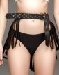 BDSM rojtos szoknya fekete műbőrből fetish outfithez