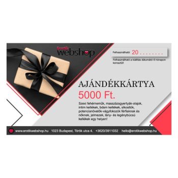   ErotikWebshop Ajándékutalvány kedvesednek /lány-legénybúcsúra - 5000 Ft.