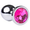 Desirel Pink Jewel S rozsdamentes acél análdugó pink kristállyal 7,2 cm