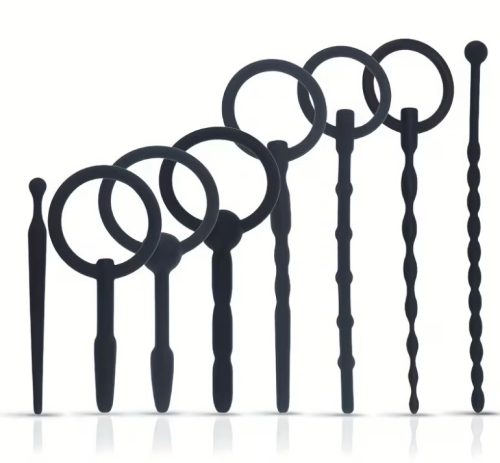 EwToys Flex Sounding Set – 8 db-os szilikon uretrális tágító készlet, különböző méretekben