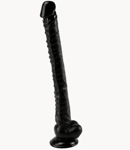 EwToys - Extra méretű, hatalmas fekete szilikon dildó 40 cm.
