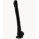EwToys - Extra méretű, hatalmas fekete szilikon dildó 40 cm.