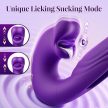 EwToys - Evangeline 3in1 - multifunkciós vibrátor - g-pont + csiklóizgató - Usb töltővel választható színben - piros/lila