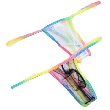   EwToys - Szivárványos férfi tanga M/L - választható méret és szín 