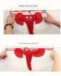 EwToys - Vicces, 3 színben választható (fekete/piros/leopárd) tanga - egy méret