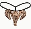 EwToys - Vicces, 3 színben választható (fekete/piros/leopárd) tanga - egy méret