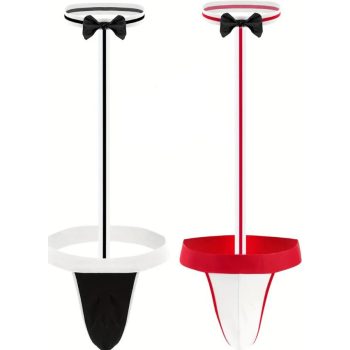   EwToys - Férfi body csokornyakkendővel - választható szín, 3 kiszerelés - piros, fekete