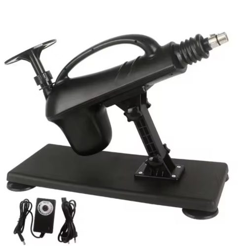 EwToys - Távirányítós automata szexgép fogantyúval, extra kialakítással, telefontartóval + dildo