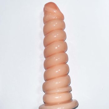 EwToys spirál bordázott szilikon dildó szexgéphez 18 cm