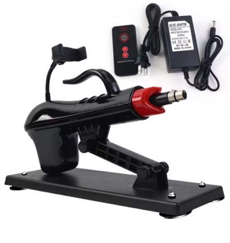 EwToys - Távirányítós automata Szexgép +  fogantyúval, extra kialakítással, telefontartóval + dildo 
