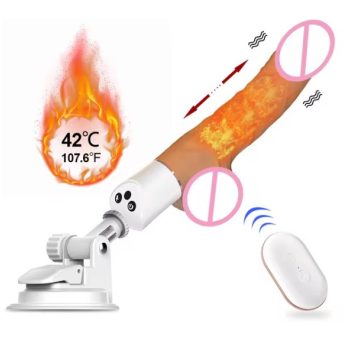   EwToys - Távirányítós automata lökő vibrátor melegítő funkcióval - herével  + rögzíthető talppal 