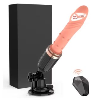   EwToys - Távirányítós automata lökő vibrátor melegítő funkcióval + rögzíthető talppal -fekete