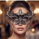 Velencei Maszk Szett – 2 db Elegáns Fekete-Arany Álarc Halloween és Jelmezes Partyhoz