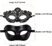 EwToys fekete páros szemmaszk szett – csipkés női és elegáns férfi álarc szerepjátékhoz