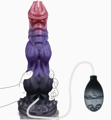 EwToys - Monster Ejakuláló dildo 18 - Műspermával tölthető sárkánypénisz szörnyecske - S/M választható méret