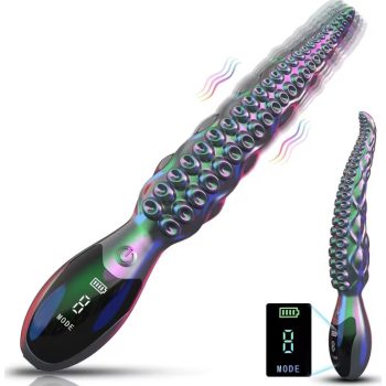   EwToys Octopus Monster – 27 cm-es texturált G- és P-pont vibrátor LED kijelzővel