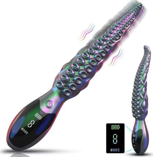 EwToys Octopus Monster – 27 cm-es texturált G- és P-pont vibrátor LED kijelzővel