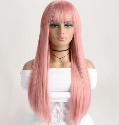 EwToys - Livi hosszú paróka 66 Cm / rózsaszín