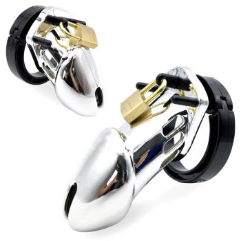   EwToys - Péniszketrec lakattal - Ezüst - Standard méretek - (A/B) választható méret!