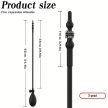EwToys Triple Pearl – pumpás húgycsőstimuláló szonda 62 cm (fekete-piros)