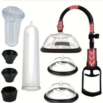   EwToys - Vákuumos péniszpumpa és vagina pumpa szett pároknak – komplett intim stimuláló készlet