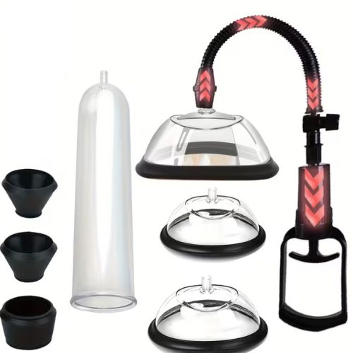EwToys - Vákuumos péniszpumpa és vagina pumpa szett pároknak – komplett intim stimuláló készlet