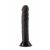 EwToys 5.5" Ultra Soft Dildo Black - Letapasztható, fekete, erezett dildó