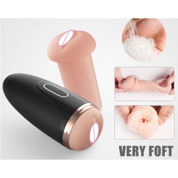   EwToys - Vibrációs, Usb töltős maszturbátor - 10 vibrációs mód szívó hatással