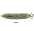 EwToys Metal Anal Tail Small 1 - Sima felületű, bolyhos róka farok, anál dugó, barna