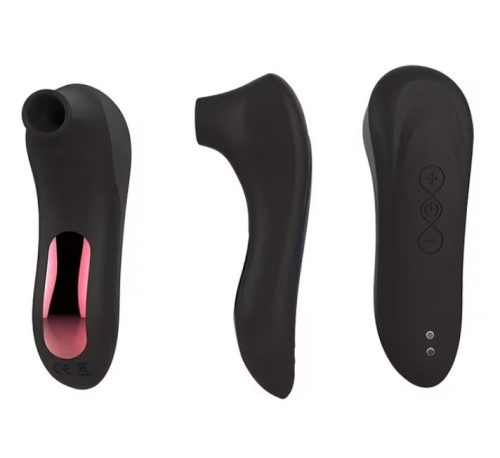 Obsidian Pulse – léghullámos csiklóizgató vibrátor (USB tölthető, fekete)