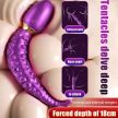 EwToys -Octopus - Dupla élvezet Wand - Lila, szilikon, vibrátoros fejjel és véggel