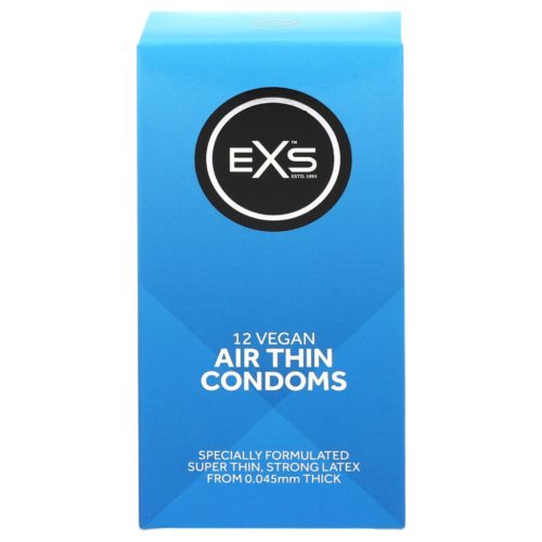 EXS Air Thin latex óvszer 12 db – ultravékony síkosított óvszer 56 mm