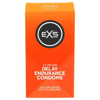   EXS Delay latex óvszer 12 db – lidokainos késleltető óvszer korai magömlés ellen