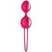 Fun Factory - Smartballs Duo White India Red - Fehér, Piros eltérő méretű golyóból álló kéjgolyó