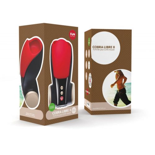 Fun Factory Cobra Libre II Black, Red- 11 funkciós, 2motorral szerelt, piros, erotikus játék